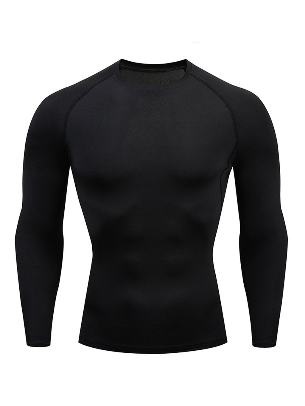 Men'S PRO Sports Quick-Dry Fitness Top | Long Sleeve, High Stretch, Crew Neck, Moisture Wicking, Suitable for Running, Training, and Casual Wear
