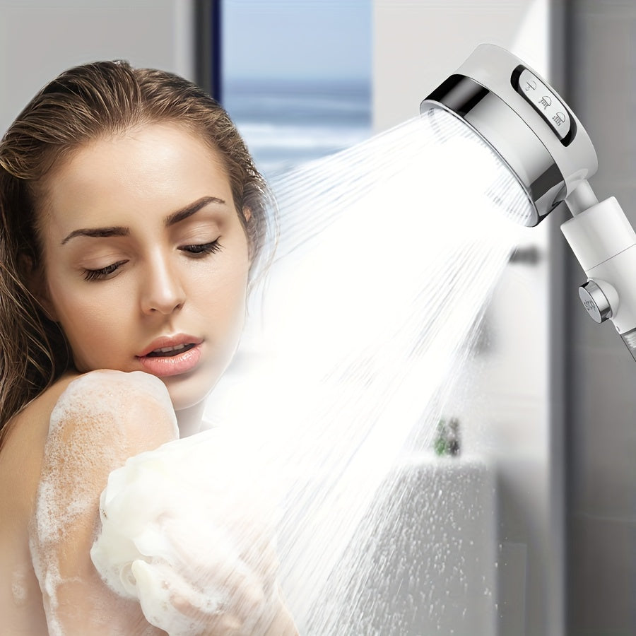 1pc Supercharged Filtered Shower Head | Three-Speed Adjustable, Super Pressurized, Wall-Mounted, Painted Finish, Rain Set, Adjustable Angle Head, Bathroom Accessories, For Shower Use Only
