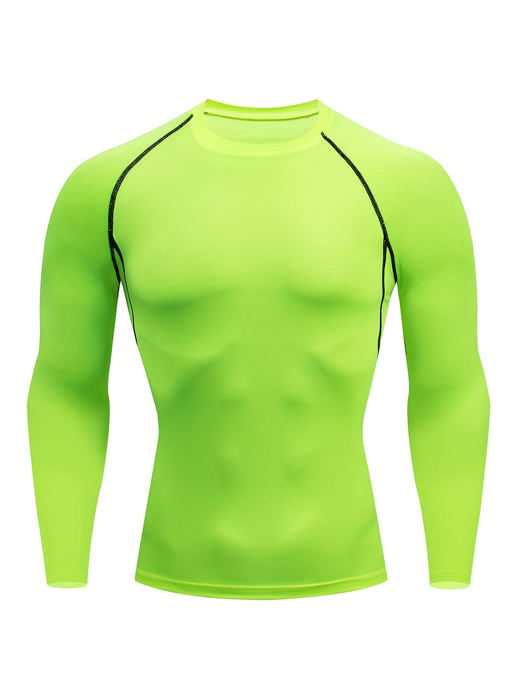Men'S PRO Sports Quick-Dry Fitness Top | Long Sleeve, High Stretch, Crew Neck, Moisture Wicking, Suitable for Running, Training, and Casual Wear
