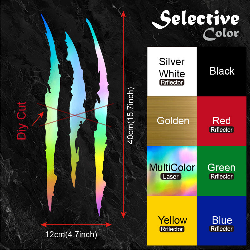 Car Sticker, Creative Scratch Stripe Claw Marks Car Stickers Vinyl Decal Car Styling Decoration Accessories
