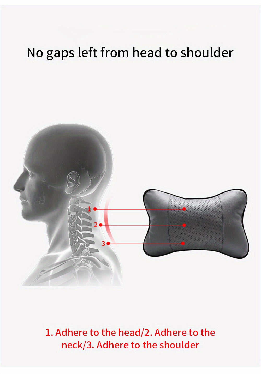 Car Seat Neck Pillow Breathable Auto Head Neck Rest Cushion, Neck Support Cervical Headrest Soft Car Pillow