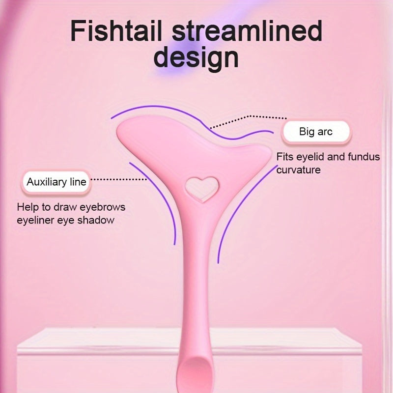 Pochoir en silicone pour eye-liner (1 pièce), outil de maquillage pour dessiner des traits précis, gabarit réutilisable, moule à eye-liner pour application rapide, accessoires de salle de bain