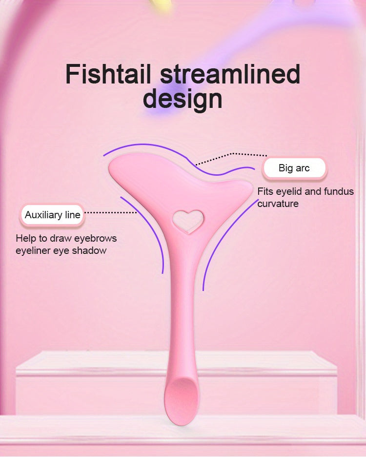 Pochoir en silicone pour eye-liner (1 pièce), outil de maquillage pour dessiner des traits précis, gabarit réutilisable, moule à eye-liner pour application rapide, accessoires de salle de bain