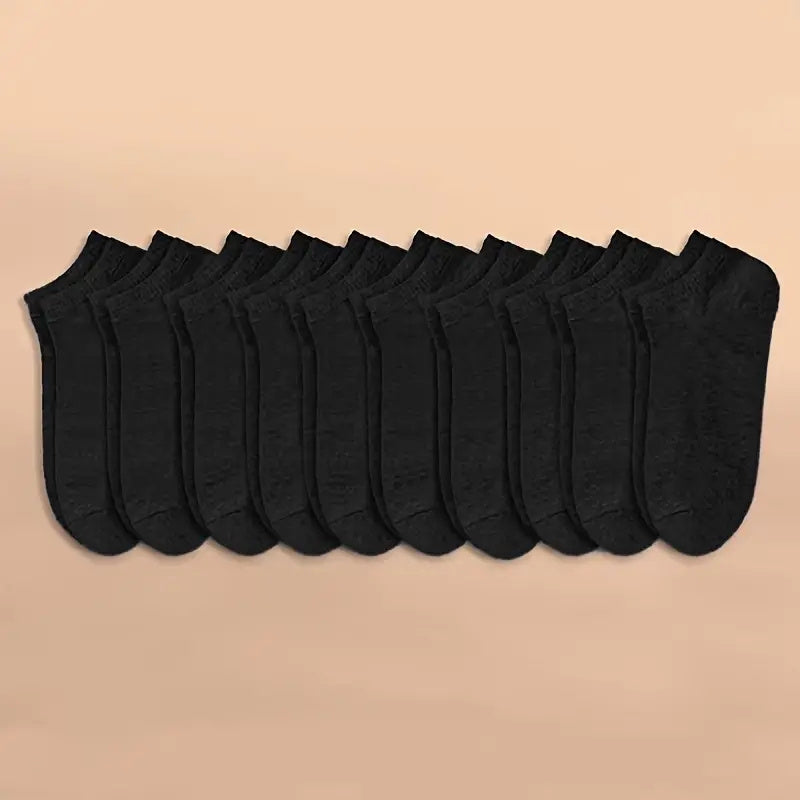 10/20/40 Pairs Of Men's Simple Solid Liner Anklets Socks, Comfy Breathable Soft Sweat Absorbent Socks For Men's Outdoor Wearing