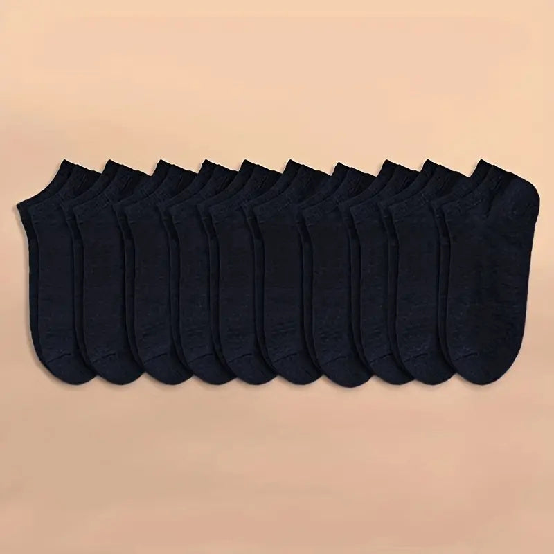 10/20/40 Pairs Of Men's Simple Solid Liner Anklets Socks, Comfy Breathable Soft Sweat Absorbent Socks For Men's Outdoor Wearing