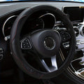 No Inner Ring Car Steering Wheel, Set Carbon Fiber PU Leather Wear-resistant Non-slip 37.01-38.0cm Car Accessories