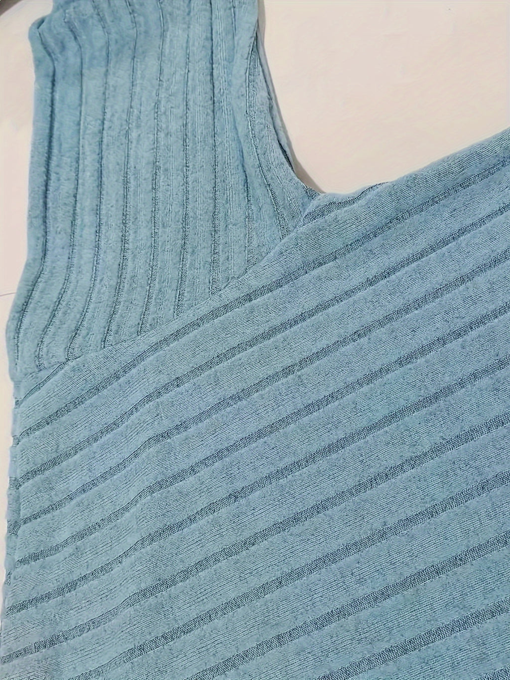 Solid Ribbed Two-piece Set, Casual Mock Neck T-shirt & Wide Leg Pants Outfits, Women's Clothing