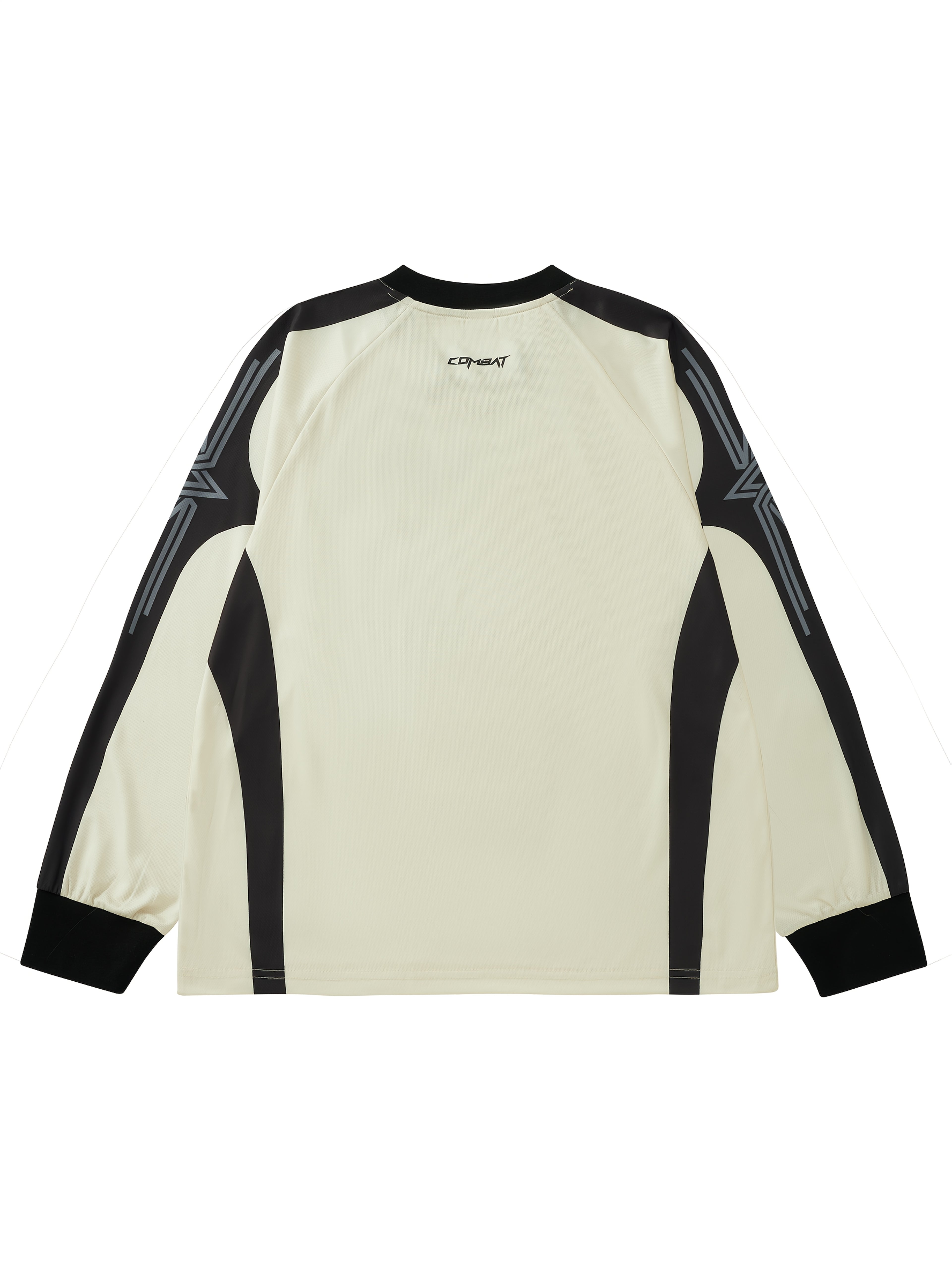 T-shirt homme décontracté à manches longues en polyester avec imprimé « COMET », rayures noires et blanches, coupe ample, encolure cœur, tissu non extensible, idéal pour le printemps, l'été et l'automne, style décontracté | Vêtement sport-chic | Polyester