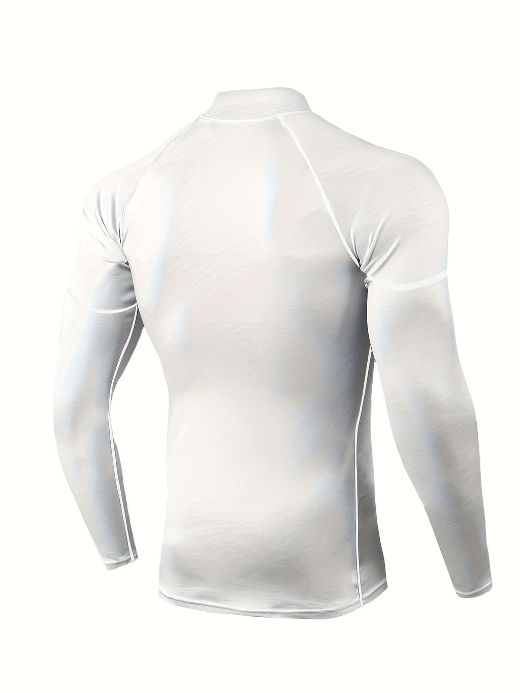 Men'S Fast-Drying Stretchable Fitness Top - High Neck Long Sleeve Training Shirt, Fitted Gym & Boxing Top for Year-Round Use, Moisture-Wicking Sports Performance Wear, Workout Clothes, Training Shirt, Sporty Design, Flexible