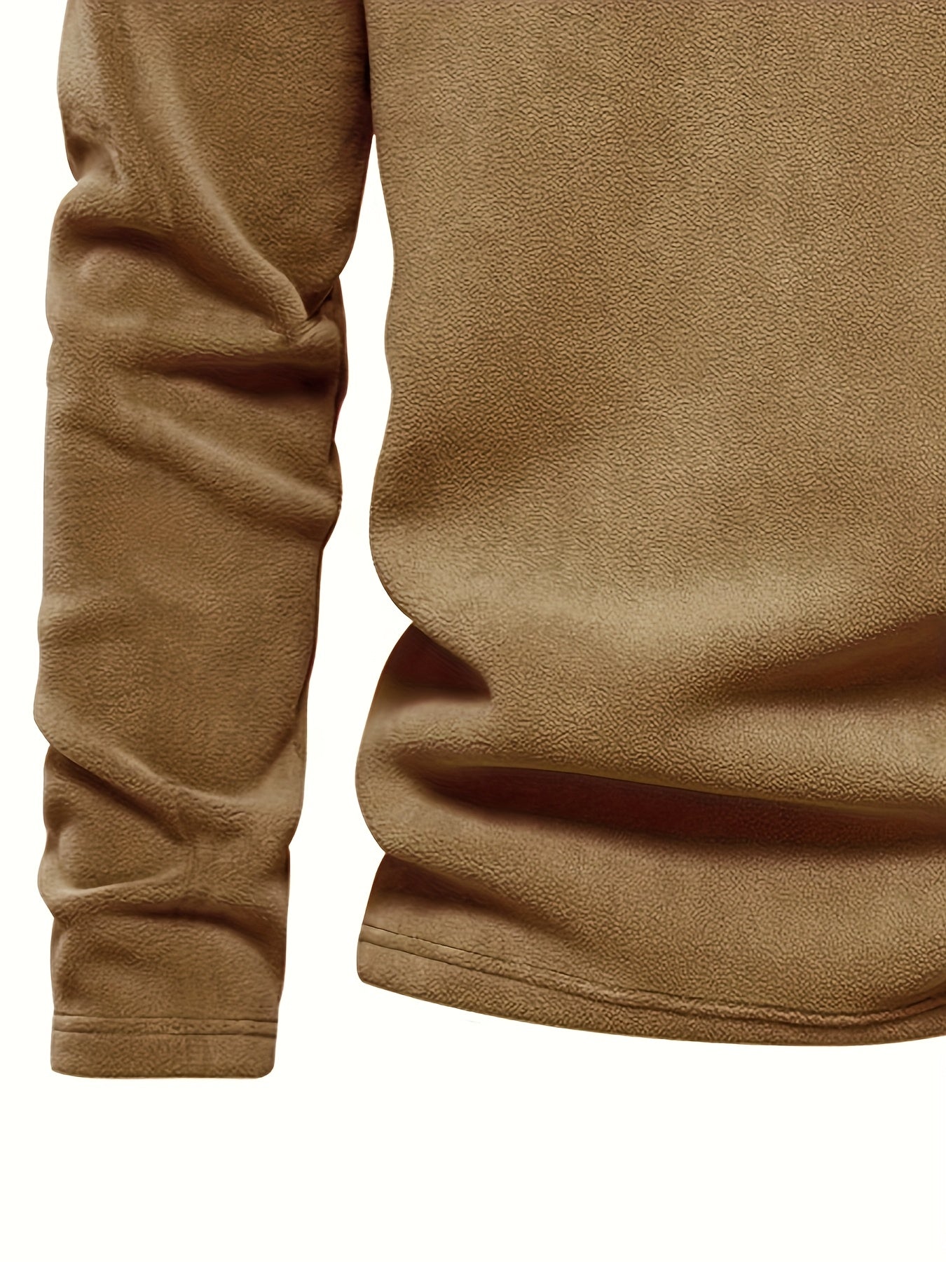 Men's Thermal Half-Zip Sweater Jacket with Round Neck & Collar - Winter Warm Full-Zip-like Zipper (Half-Zip) Closure, Machine Washable Casual Coat for Office & Outdoor, Dark Blue/Burgundy Label-Compatible (No Bulk Layering Ne