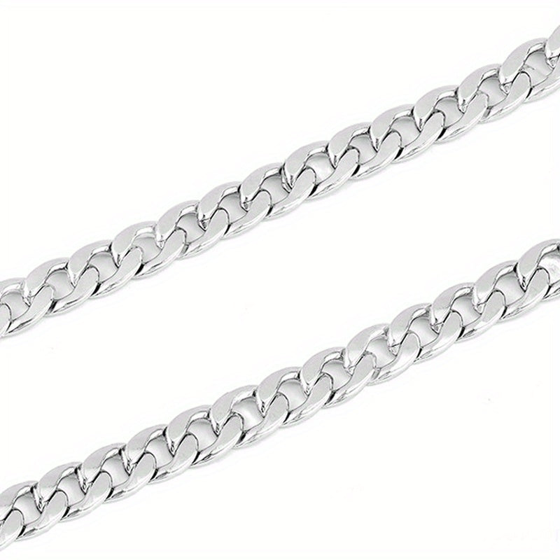 Stainless Steel Chain Necklace, Unisex Hip Hop Cuban Neck Chain Necklaces