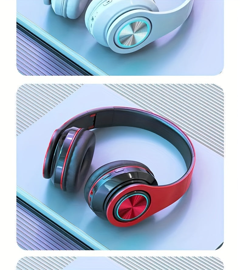 39 Luminous Wireless Headphones with Plug-in, Wired and Wireless Multifunctional Use