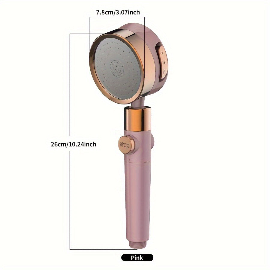 1pc Supercharged Filtered Shower Head | Three-Speed Adjustable, Super Pressurized, Wall-Mounted, Painted Finish, Rain Set, Adjustable Angle Head, Bathroom Accessories, For Shower Use Only