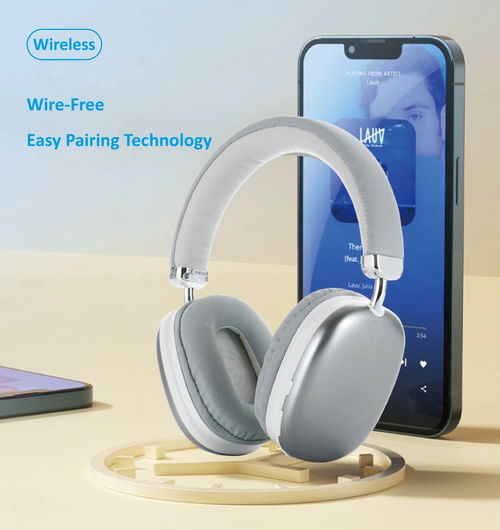 Upgraded High-Quality Wireless Headphones, Lightweight Foldable Earphones with Built-In Microphone, Compatible with 3.5Mm Audio Cable, Travel Work Stereo Laptop Phone, Ios Wireless Gaming Headset, Christmas Gift
