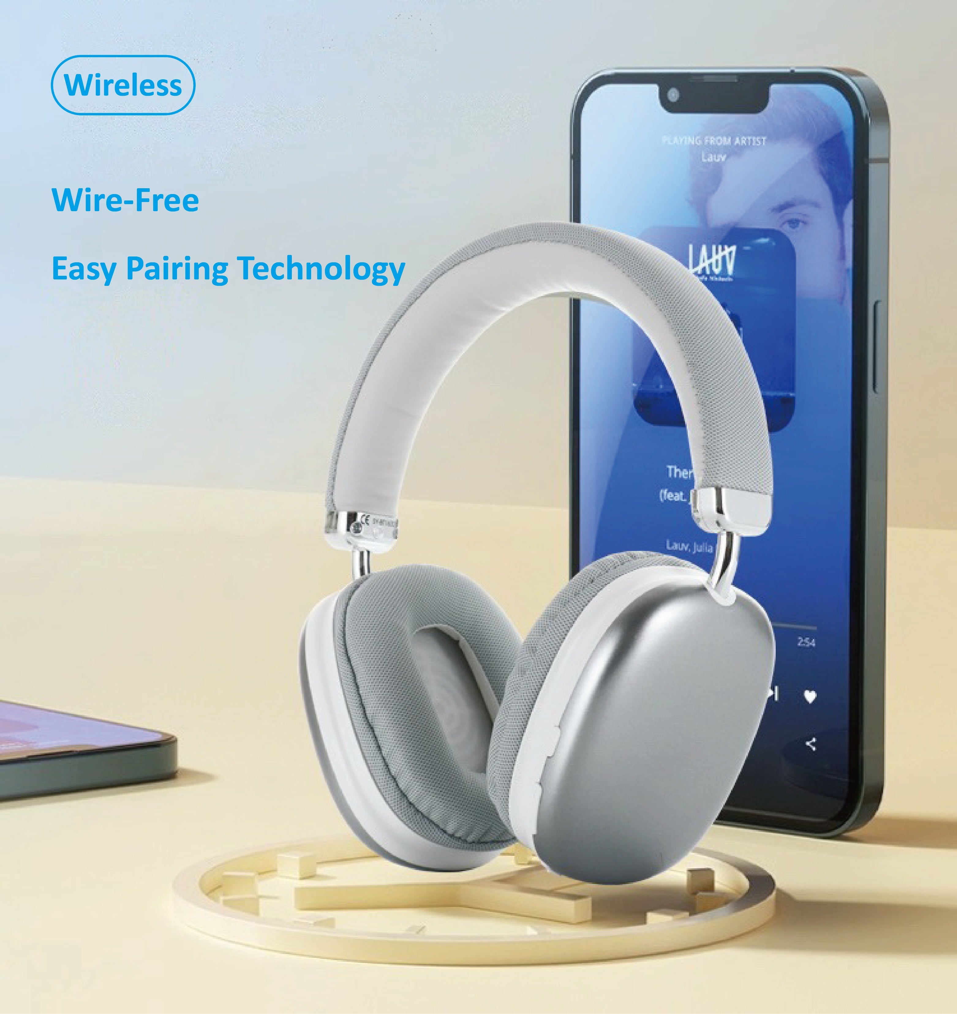Upgraded High-Quality Wireless Headphones, Lightweight Foldable Earphones with Built-In Microphone, Compatible with 3.5Mm Audio Cable, Travel Work Stereo Laptop Phone, Ios Wireless Gaming Headset, Christmas Gift