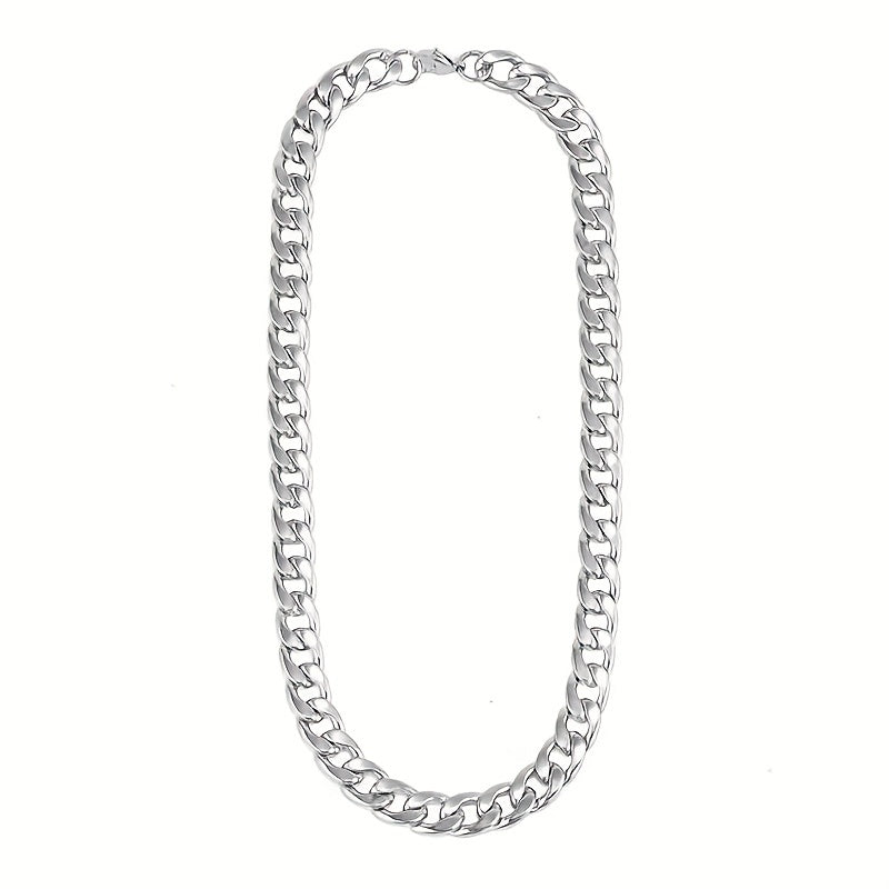 Stainless Steel Chain Necklace, Unisex Hip Hop Cuban Neck Chain Necklaces