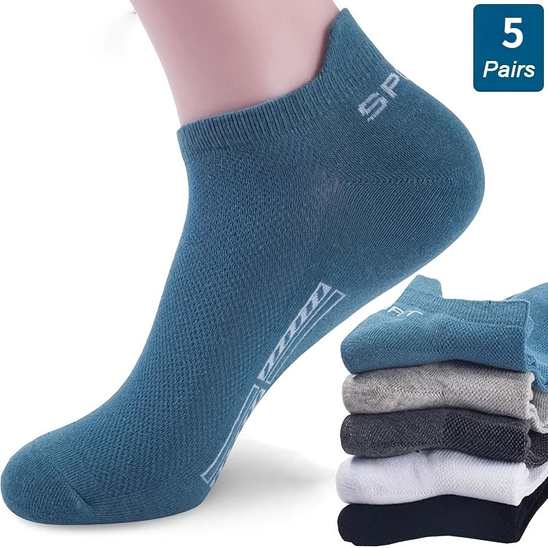 5Pairs High Quality Ankle Socks Breathable Sports Socks Mesh Casual Athletic Summer Thin Cut Short Sokken