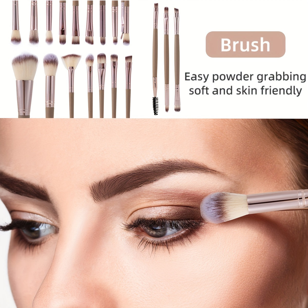 A 20/40pcs Makeup Tool Set with Various Specifications Available. The Large Set Includes (20 High-Quality Makeup Brushes + 1 Headband + 2 Wristbands + 1 Makeup Remover Puff + 4 Triangular Velour Puffs + 4 Finger Puffs + 4 Lar