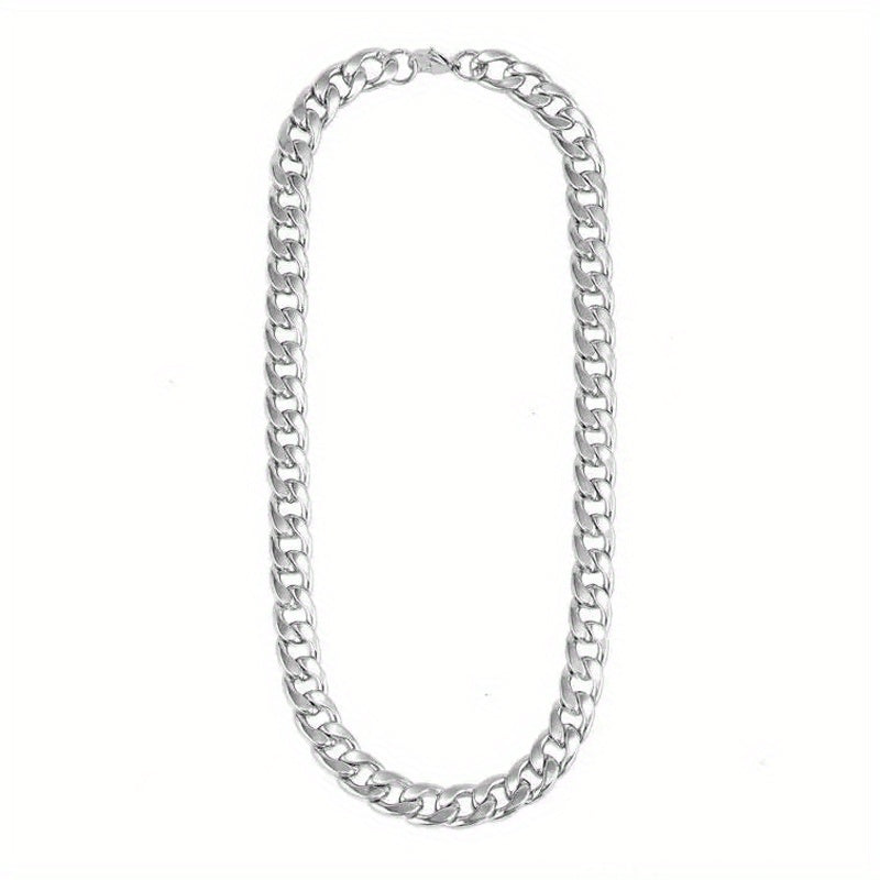 Stainless Steel Chain Necklace, Unisex Hip Hop Cuban Neck Chain Necklaces