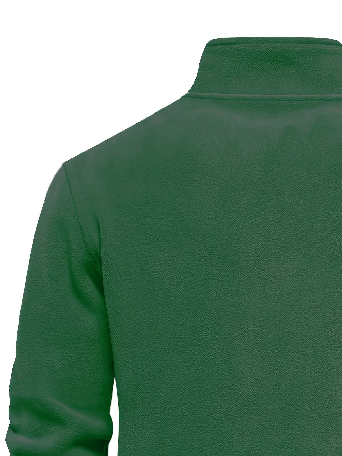 Men's Thermal Half-Zip Sweater Jacket with Round Neck & Collar - Winter Warm Full-Zip-like Zipper (Half-Zip) Closure, Machine Washable Casual Coat for Office & Outdoor, Dark Blue/Burgundy Label-Compatible (No Bulk Layering Ne