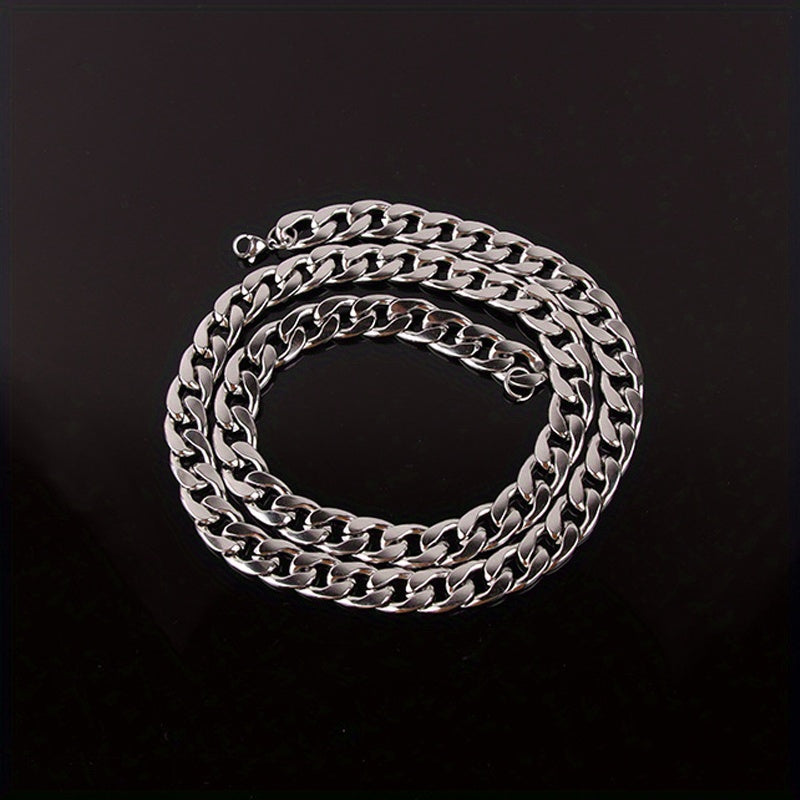 Stainless Steel Chain Necklace, Unisex Hip Hop Cuban Neck Chain Necklaces
