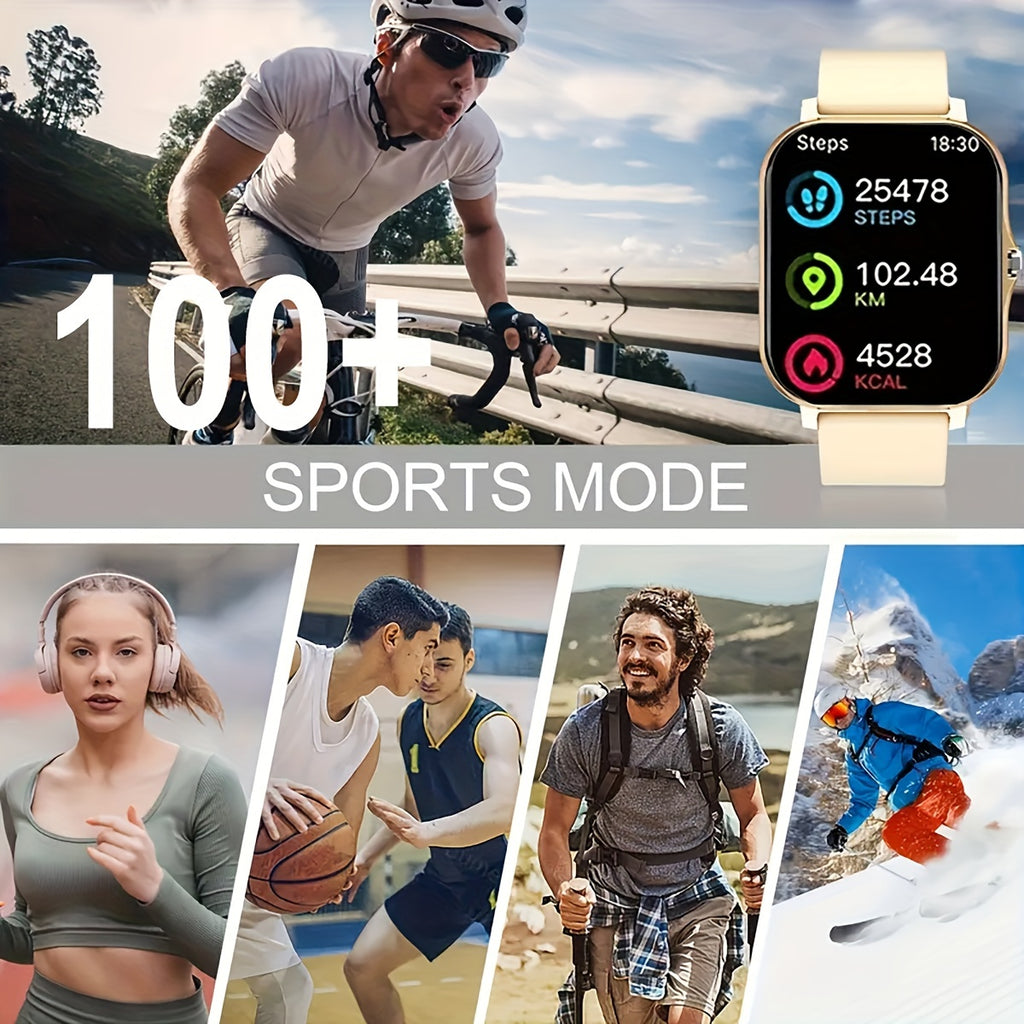 HOT 2024 New 1.83 Inch Touch Dual Strap Men's And Women's Sports Outdoor Smart Watch, Can Make/receive Calls, Step Calorie Exercise Tracker, Call Information Reminder, Multi-function Smart Watch, Wireless Connection For Andro