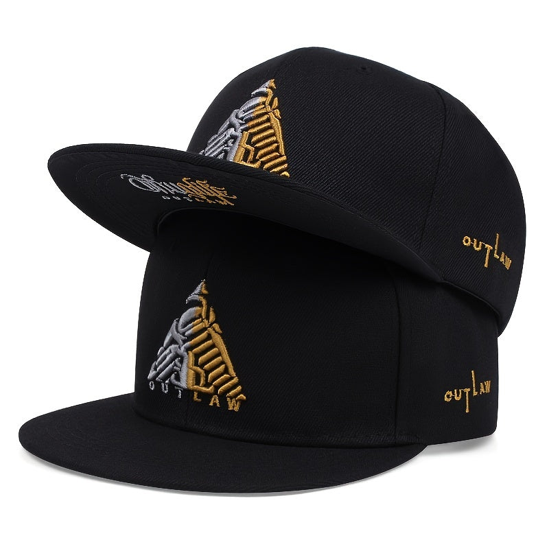 Casquette de baseball style hip-hop triangulaire pour homme (1 pièce)