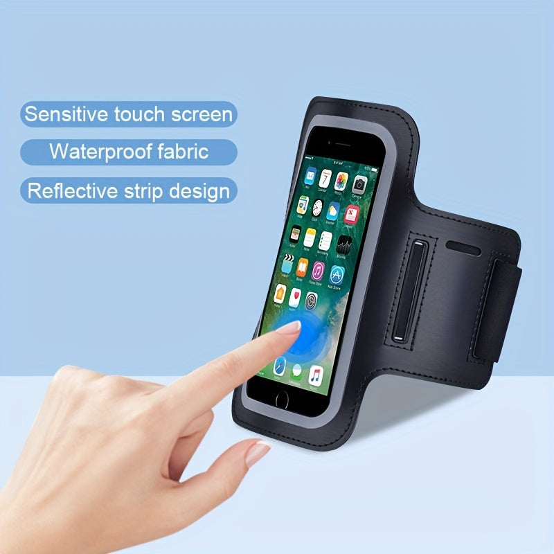 1pc Universal Cell Phone Adjustable Armband, 16.51 Cm Cycling Mobile Phone Bag For Running Walking Hiking, Outdoor Accessories