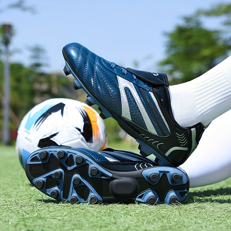 Men's Football Shoes - AG Low Top Soccer Shoes - Durable Non Slip Comfy Training Shoes For Outdoor Competition - All Seasons