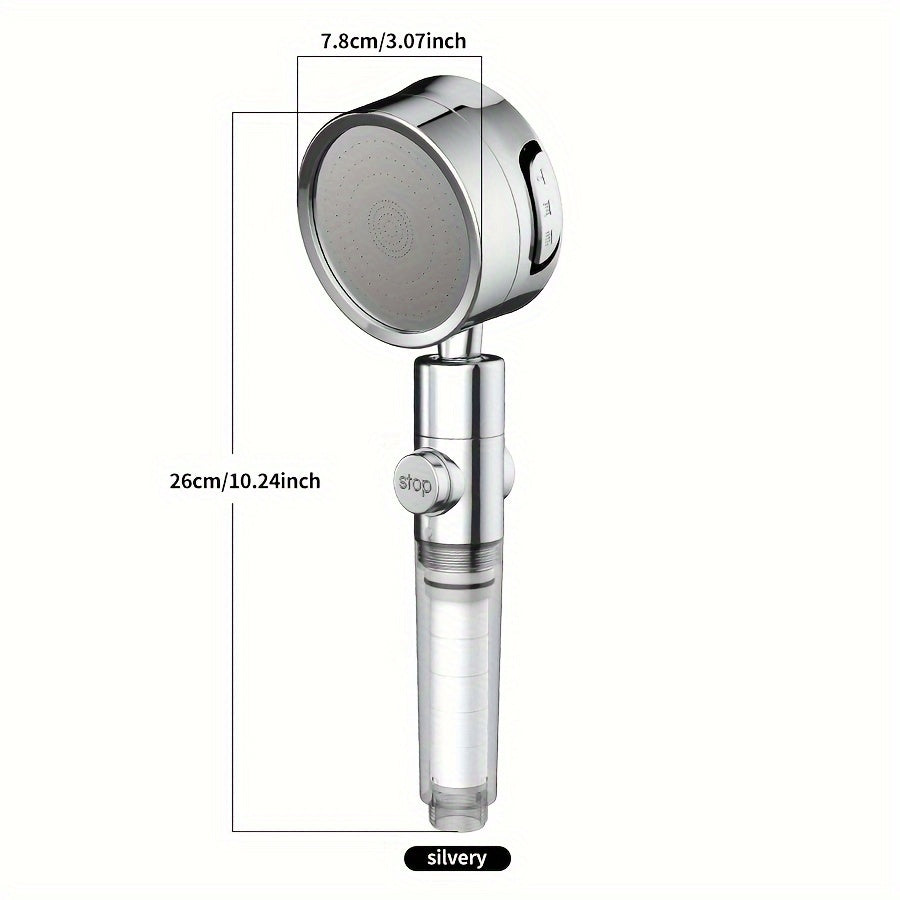 1pc Supercharged Filtered Shower Head | Three-Speed Adjustable, Super Pressurized, Wall-Mounted, Painted Finish, Rain Set, Adjustable Angle Head, Bathroom Accessories, For Shower Use Only