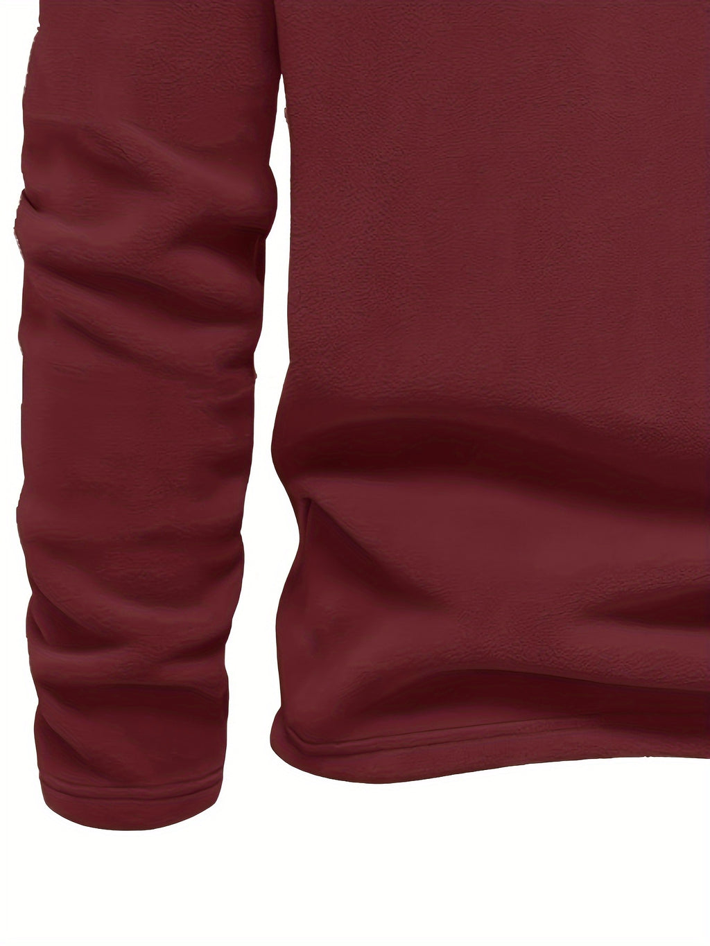 Men's Thermal Half-Zip Sweater Jacket with Round Neck & Collar - Winter Warm Full-Zip-like Zipper (Half-Zip) Closure, Machine Washable Casual Coat for Office & Outdoor, Dark Blue/Burgundy Label-Compatible (No Bulk Layering Ne