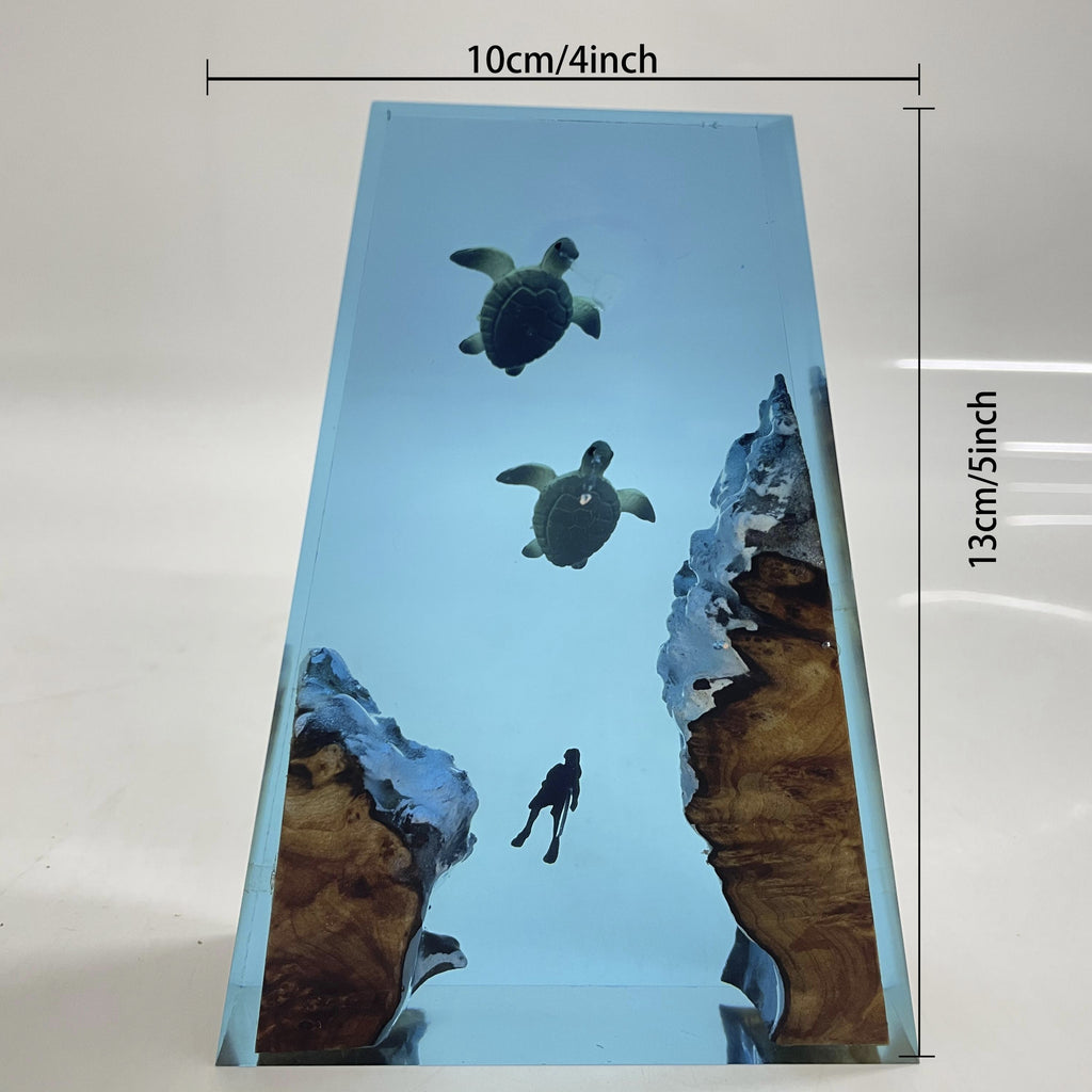 1pc Turtle Resin Lamp, Handmade Home Decor Bedside Lamp, Unique Resin Lighting For Bedside Table, Nightstand Decorations For Bedroom, Best Gift For Everyone