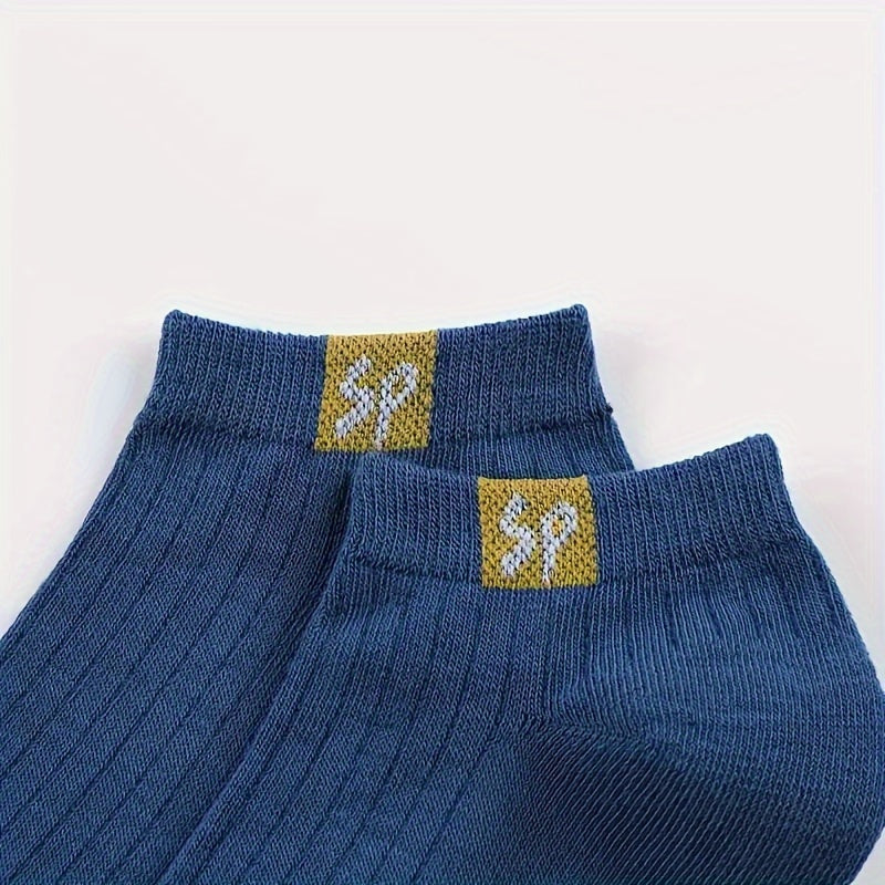 5 Pairs of Men'S Stylish, Breathable, Casual, Soft, And Comfortable Short Socks, Perfect for Summer Boat Shoes.