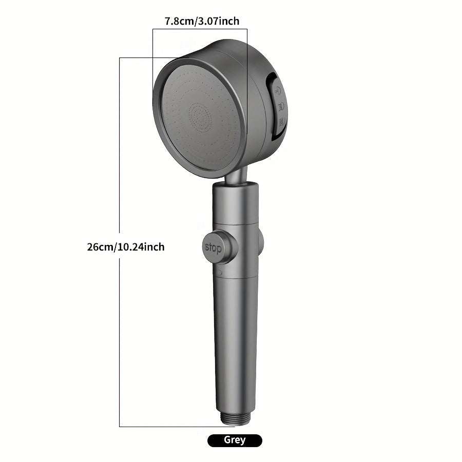 1pc Supercharged Filtered Shower Head | Three-Speed Adjustable, Super Pressurized, Wall-Mounted, Painted Finish, Rain Set, Adjustable Angle Head, Bathroom Accessories, For Shower Use Only
