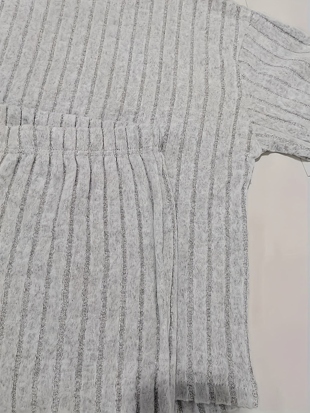 Solid Ribbed Two-piece Set, Casual Mock Neck T-shirt & Wide Leg Pants Outfits, Women's Clothing