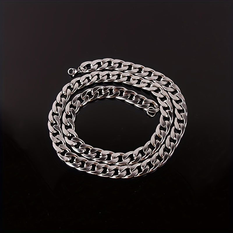 Stainless Steel Chain Necklace, Unisex Hip Hop Cuban Neck Chain Necklaces