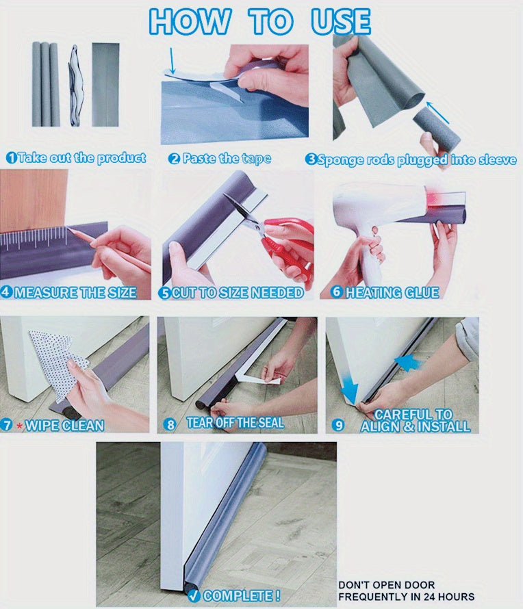 1pc, Door Bottom Sealing Strip Door Bottom Seal, Room Door Soundproof Door Draft Stoppers For Bottom Of Door, School Supplies Back To School, classroom, aesthetic School Supplies, dorm