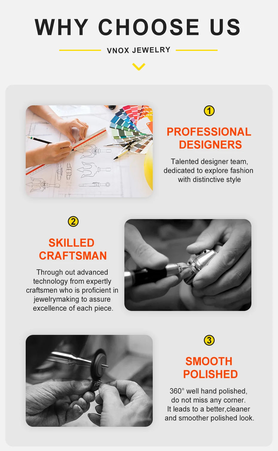 Vnox Punk Rock Stud Earrings for Men Women, Black Gothic Earrings, Stainless Steel Ear Jewelry with AAA CZ Stone, Cool Gift