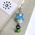 Porte-clés Kawaii Totoro bleu animal, pendentif chat anime des bois, accessoire de cosplay fait main, cadeau Y2K