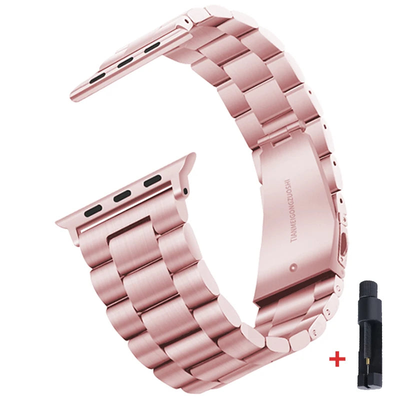 Steel Strap for Apple Watch Ultra Band 49mm 45mm  44mm 42mm 38mm 40mm 41mm Metal Sports Bracelet IWatch Series 8 7 6 Se 5 4 3