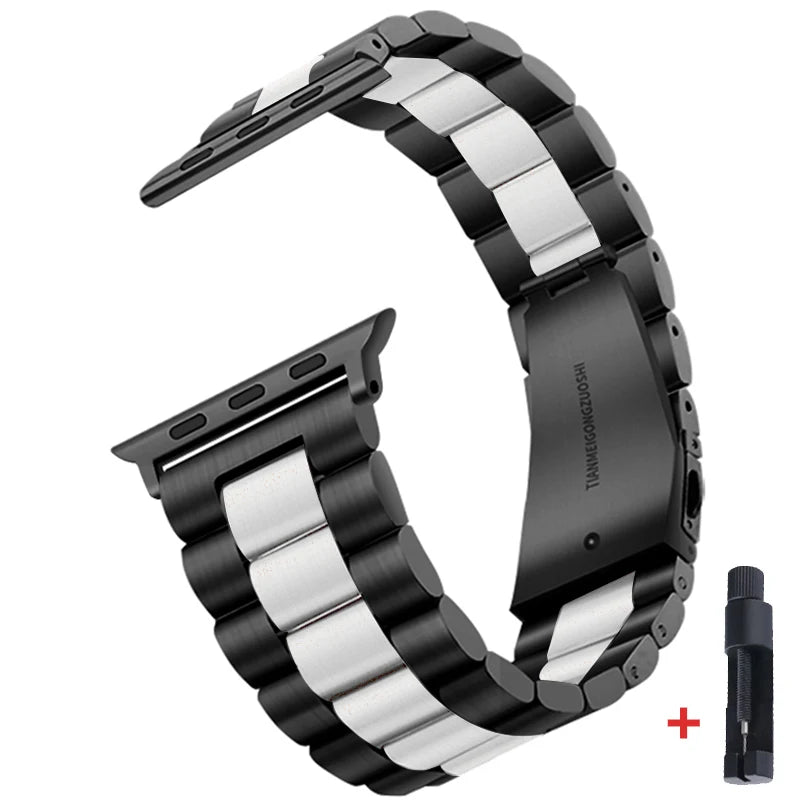 Steel Strap for Apple Watch Ultra Band 49mm 45mm  44mm 42mm 38mm 40mm 41mm Metal Sports Bracelet IWatch Series 8 7 6 Se 5 4 3