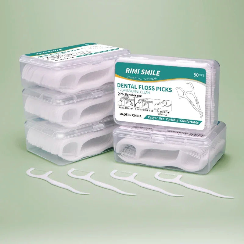 50/150/300/600/1000PCS portable Dental floss and toothpicks Disposable oral care products,oral care, dental floss, toothpick set