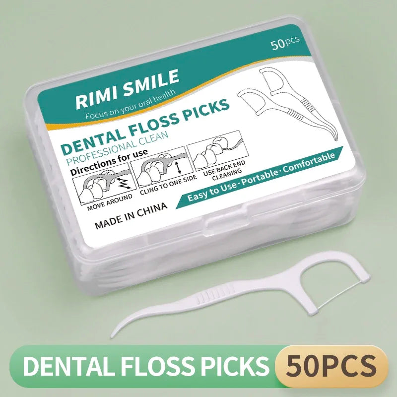 50/150/300/600/1000PCS portable Dental floss and toothpicks Disposable oral care products,oral care, dental floss, toothpick set