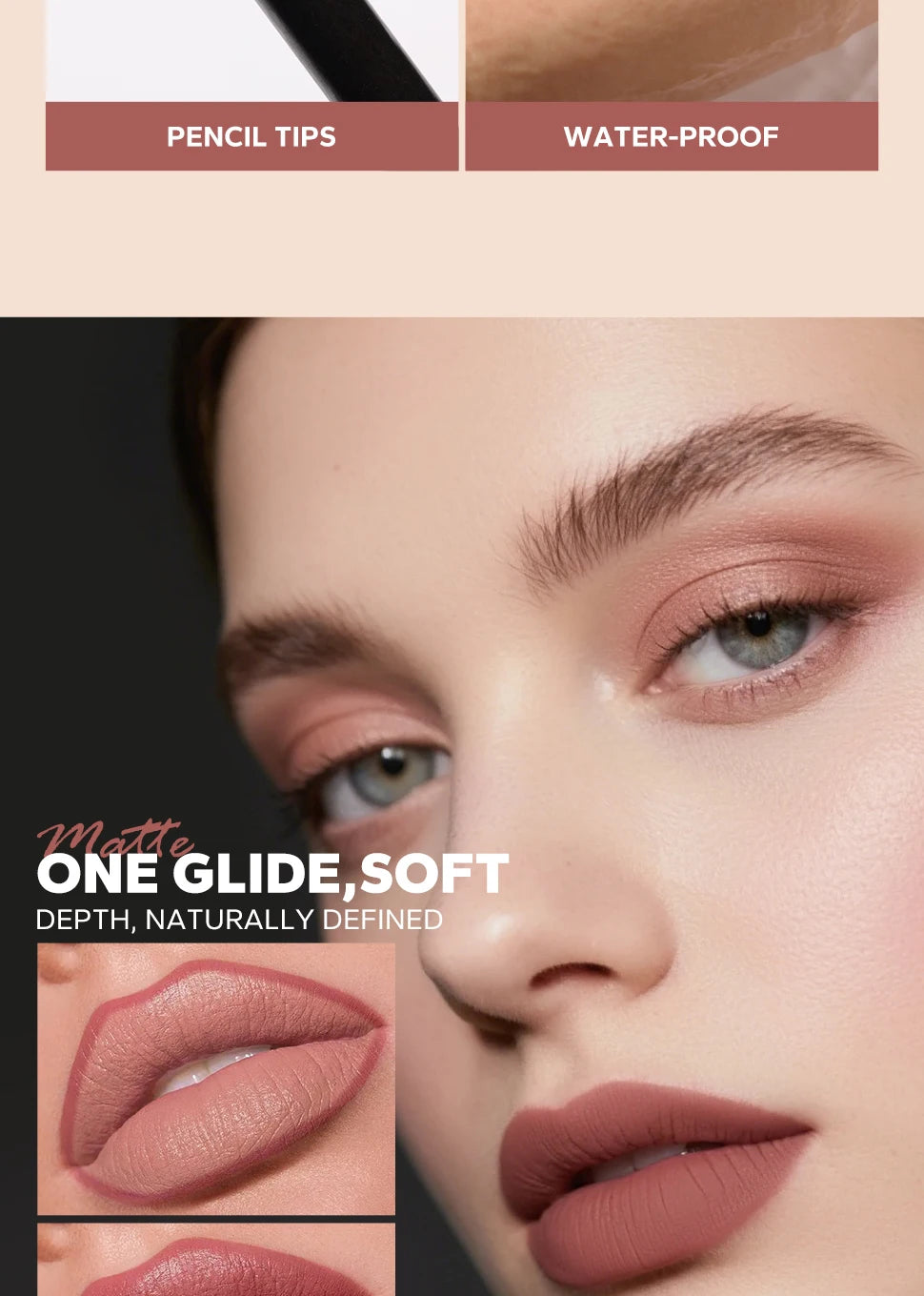 12pcs/set Matte Silky Lip Liner Set, Long-Lasting, Waterproof, Multifunctional Makeup Pencil, Daily Natural Makeup, Gift Giving