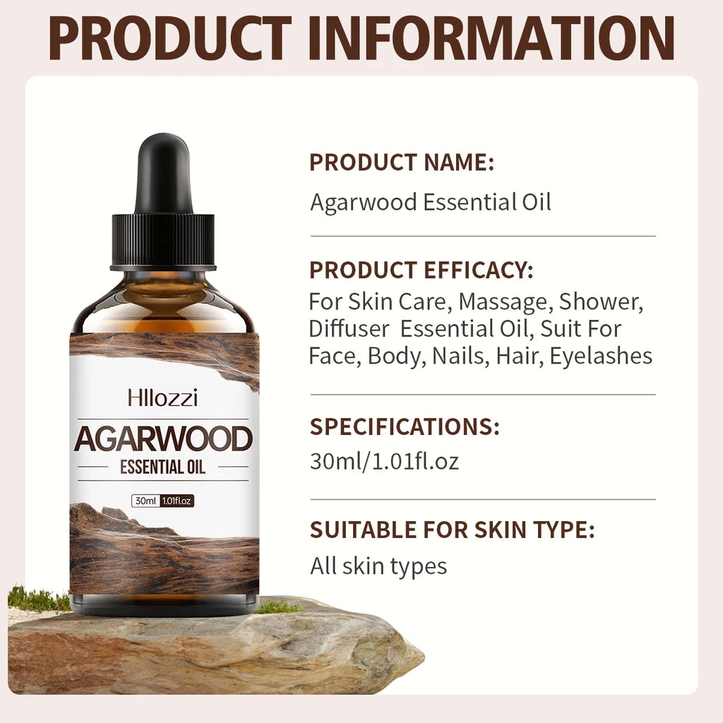 30ml agarwood essential oil pure essential oil rich in flavor aromatherapy massage humidifier car DIY