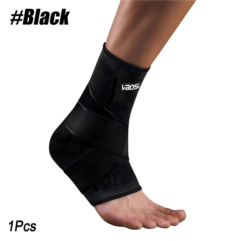 Adjustable Elastic Ankle Brace Compression Sleeve Foot Support Stabilizer for Plantar Fasciitis Achilles Tendonitis Sports Sock