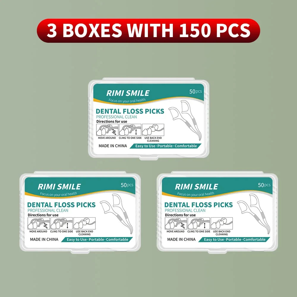 50/150/300/600/1000PCS portable Dental floss and toothpicks Disposable oral care products,oral care, dental floss, toothpick set