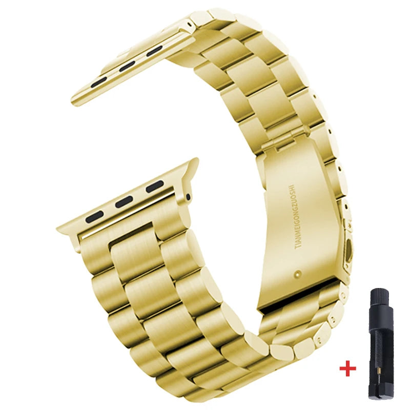 Steel Strap for Apple Watch Ultra Band 49mm 45mm  44mm 42mm 38mm 40mm 41mm Metal Sports Bracelet IWatch Series 8 7 6 Se 5 4 3