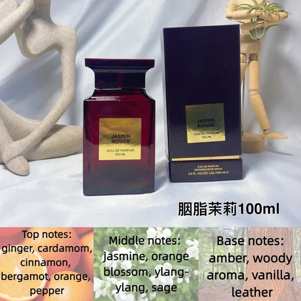 Eau de parfum 100 ml de marque originale pour femme et homme, aux notes boisées, de rose et de cerise, florales, longue tenue.
