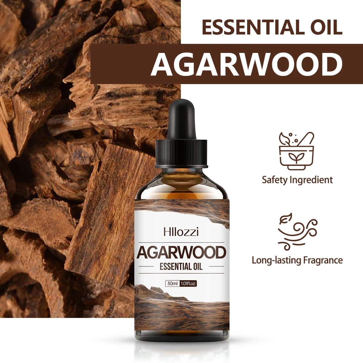 30ml agarwood essential oil pure essential oil rich in flavor aromatherapy massage humidifier car DIY